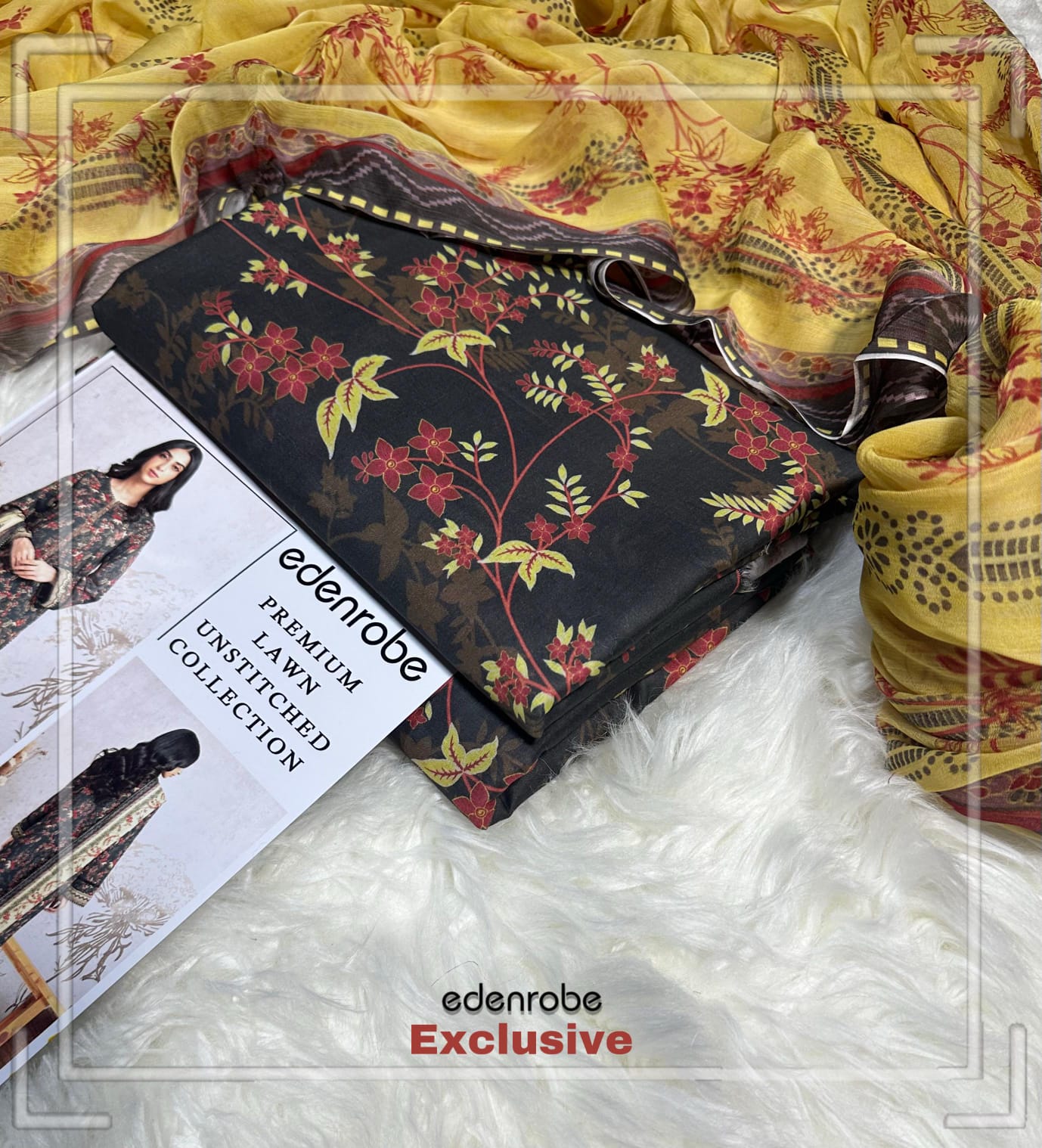 EDENROBE LAWN |3| PCS UNSTITCHED