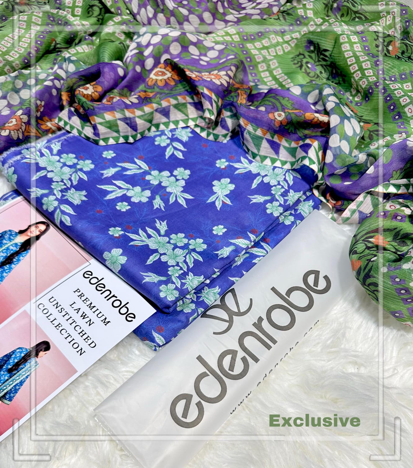 EDENROBE LAWN |3| PCS UNSTITCHED
