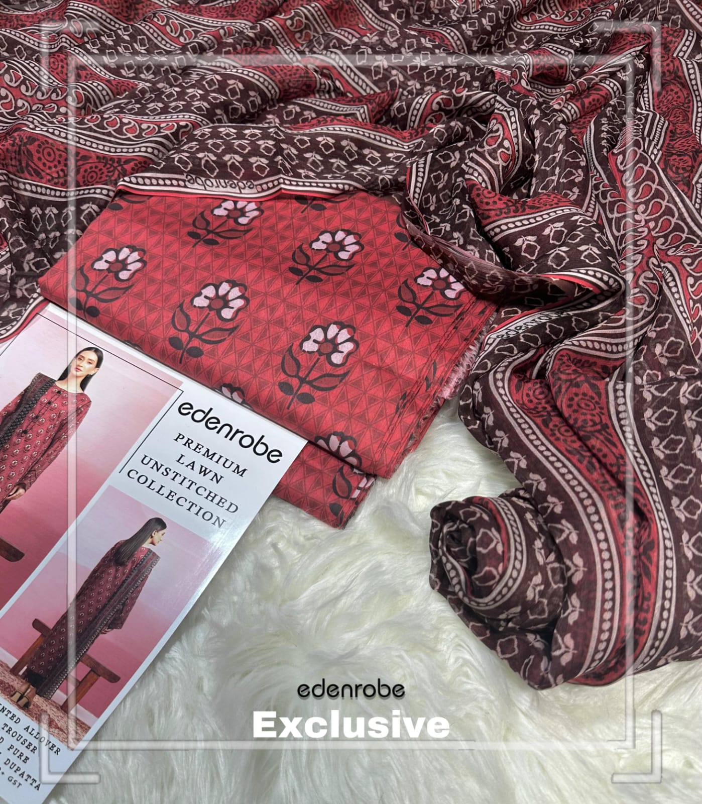 EDENROBE LAWN |3| PCS UNSTITCHED