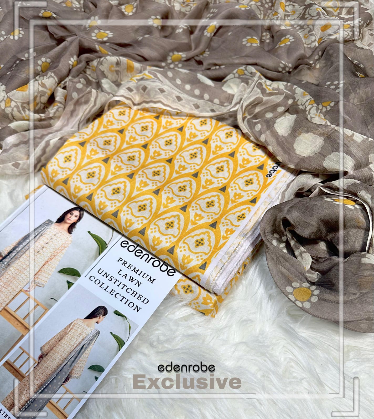 EDENROBE LAWN |3| PCS UNSTITCHED