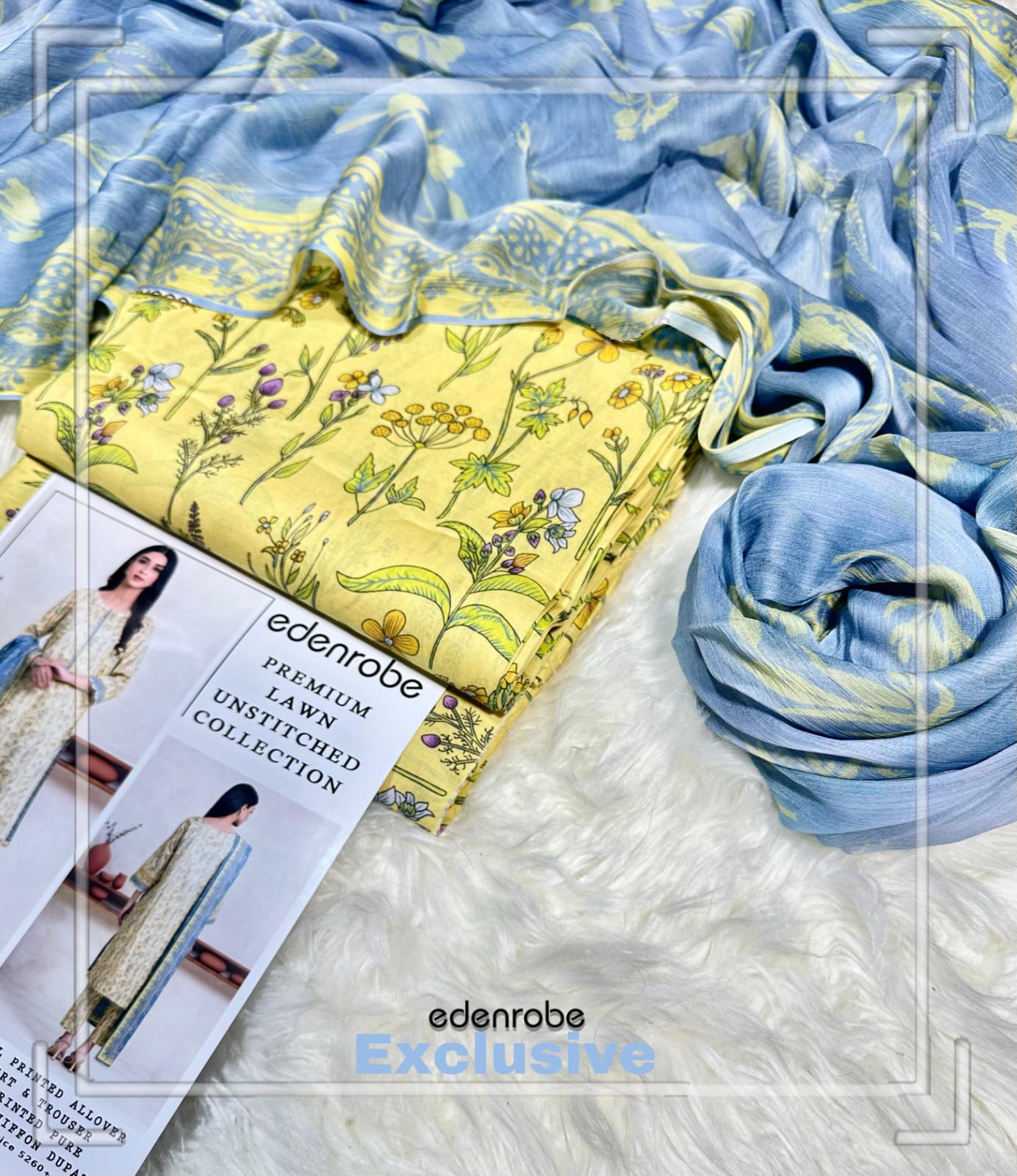 EDENROBE LAWN |3| PCS UNSTITCHED