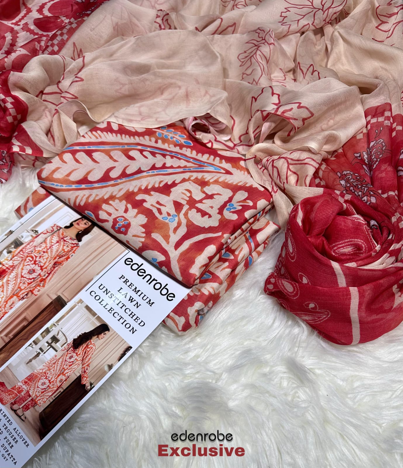 EDENROBE LAWN |3| PCS UNSTITCHED