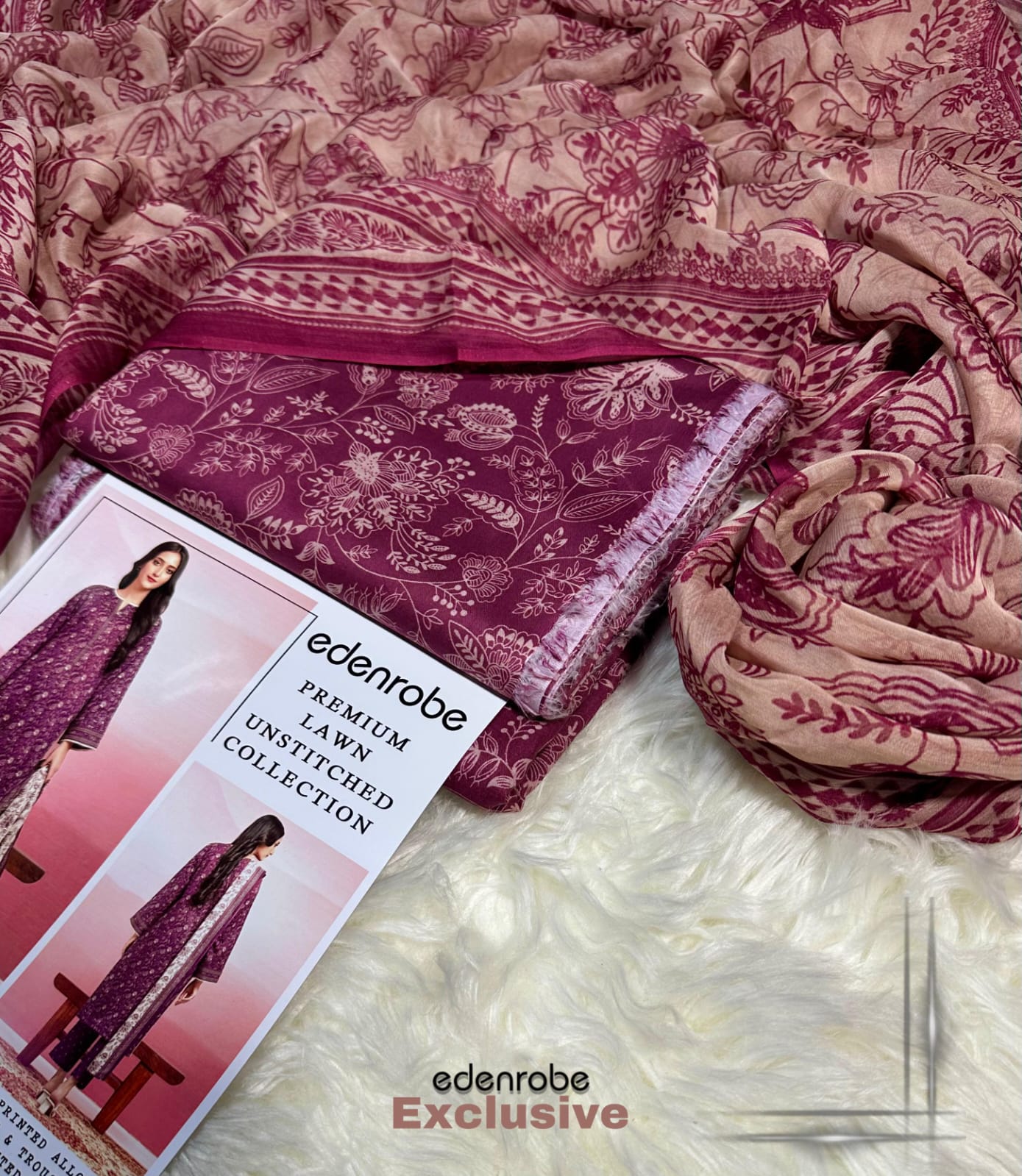 EDENROBE LAWN |3| PCS UNSTITCHED
